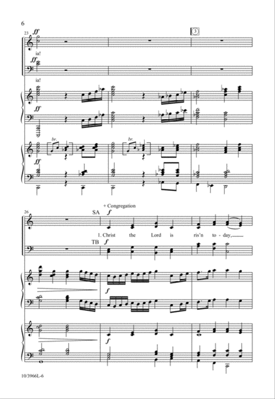 Raise Your Joys and Triumphs High 4-Part scores gallery preview page 7