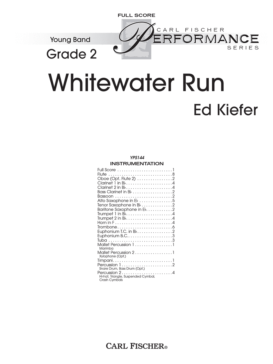Whitewater Run Concert Band scores gallery preview page 1