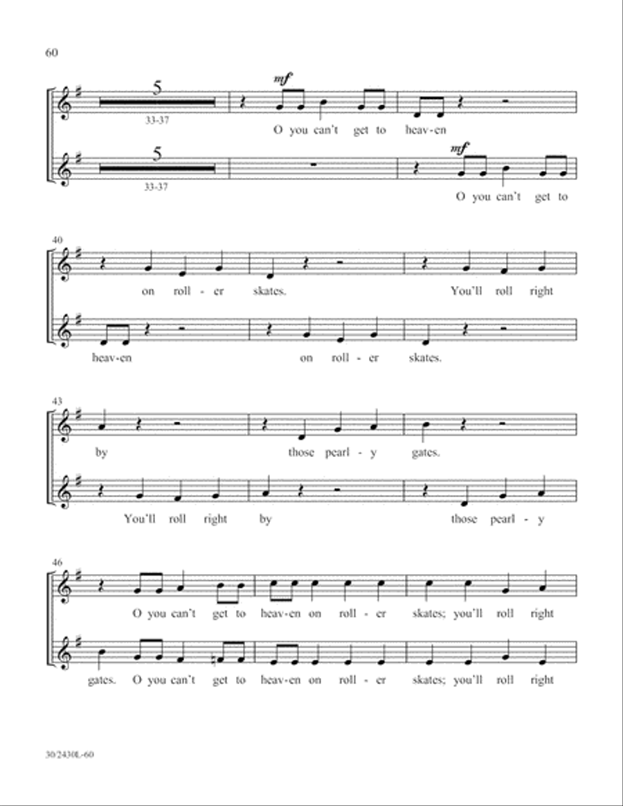 Simply Spirituals Unison Choir scores gallery preview page 61