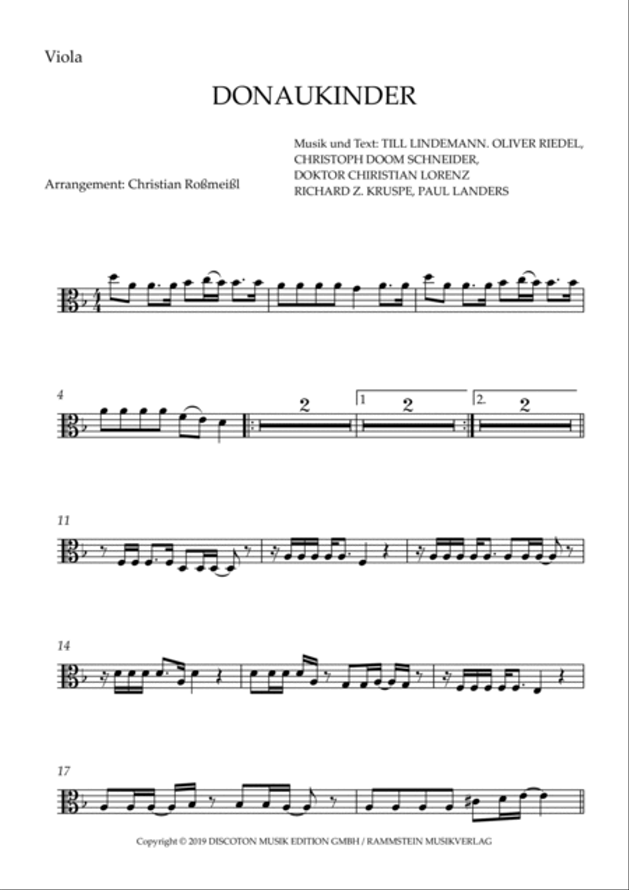Donaukinder Donaukinder Viola Solo scores gallery preview page 2