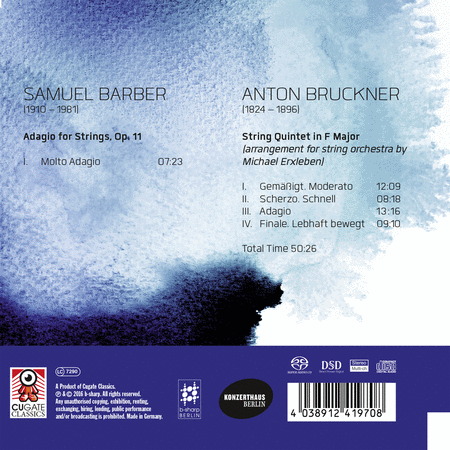 Barber: Adagio for Strings, Op. 11 - Bruckner: String Quintet in F Major