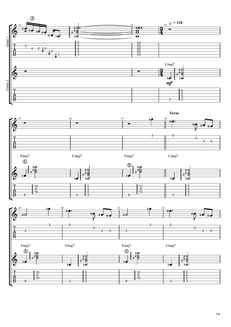 Escapism Guitar Ensemble scores gallery preview page 3