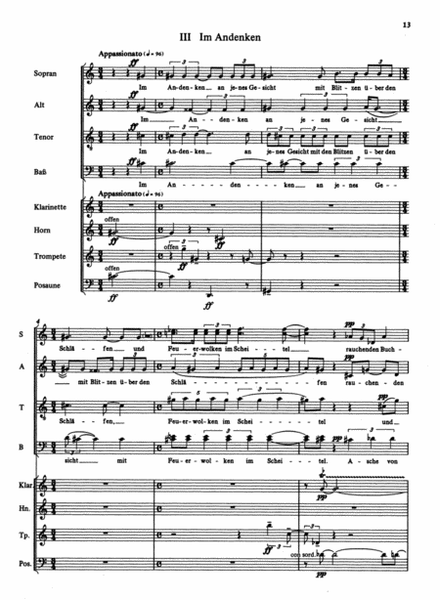 Funf Gesange auf Gedichte von Herbert Meier for Choir and Instruments