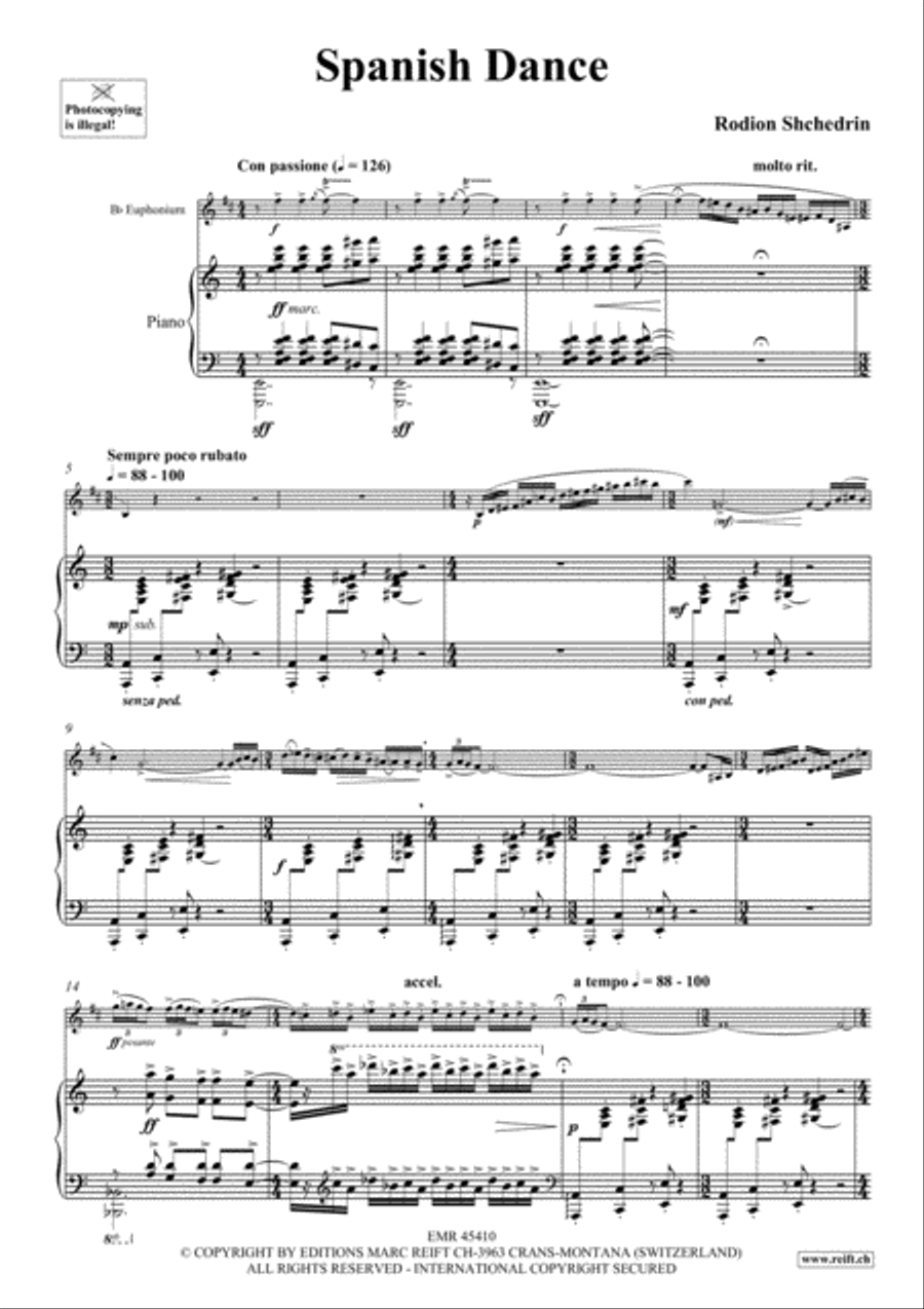 Spanish Dance Euphonium scores gallery preview page 4