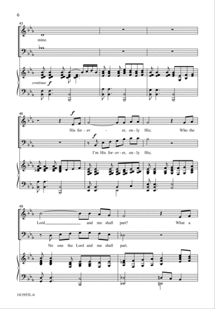 I Am His, and He Is Mine 4-Part scores gallery preview page 6