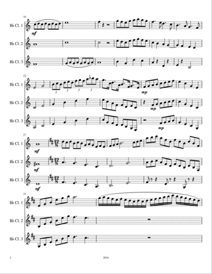 Ducks on the Pond Ducks on the Pond Woodwind Trio scores gallery preview page 2