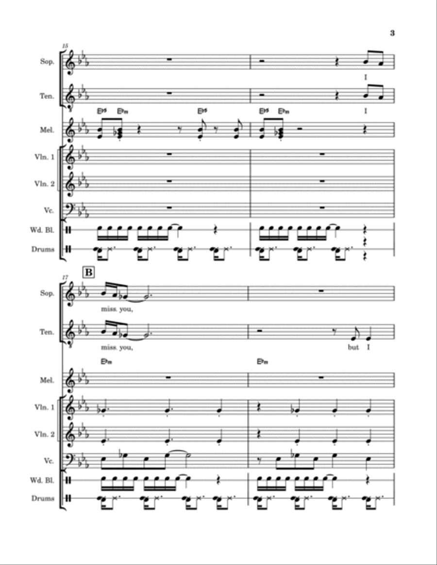 I Miss You Piano scores gallery preview page 3