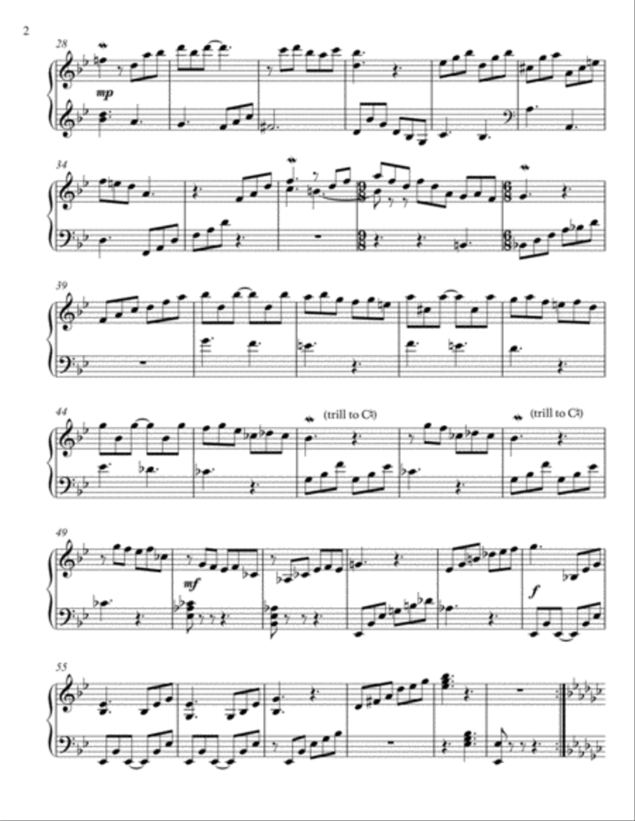 Sonata in the Style of Scarlatti (solo piano) Piano Solo scores gallery preview page 2