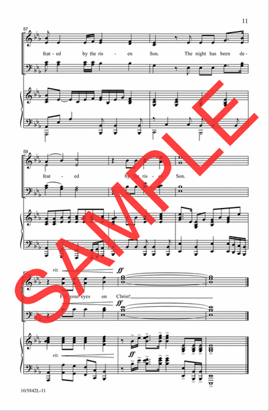 Fix Your Eyes On Christ Fix Your Eyes On Christ 4-Part scores gallery preview page 9