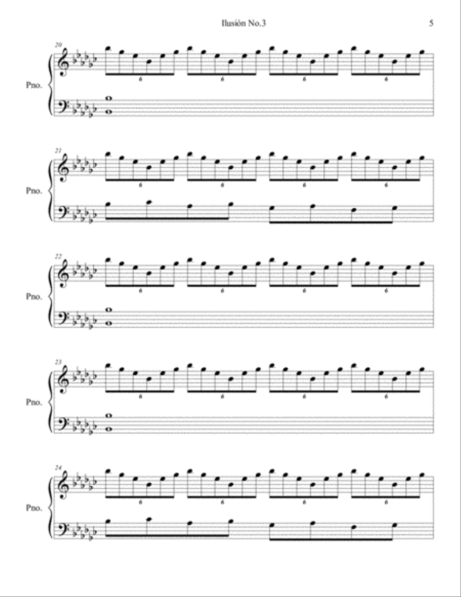 piano ilusion no.3 Piano Solo scores gallery preview page 5