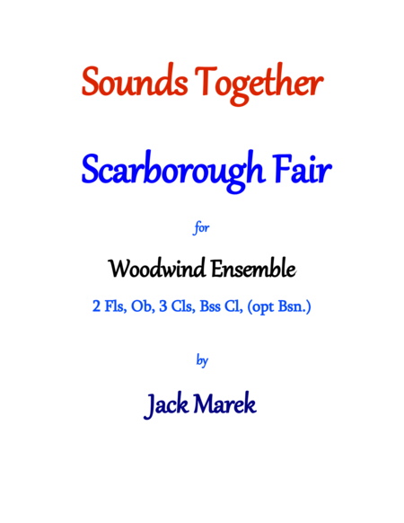 Scarborough Fair for Woodwind Ensemble image number null