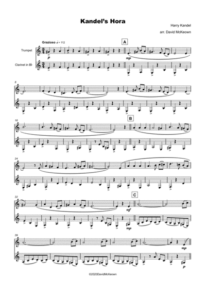 Kandel's Hora, Klezmer tune for Trumpet and Clarinet Duet