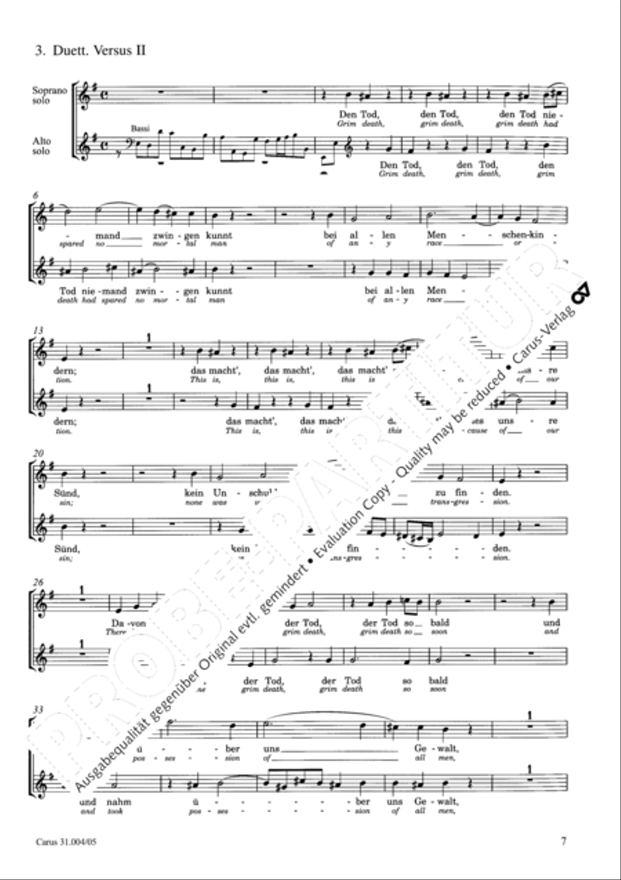 Christ lay in death's cold prison (Christ lag in Todesbanden) 4-Part scores gallery preview page 8