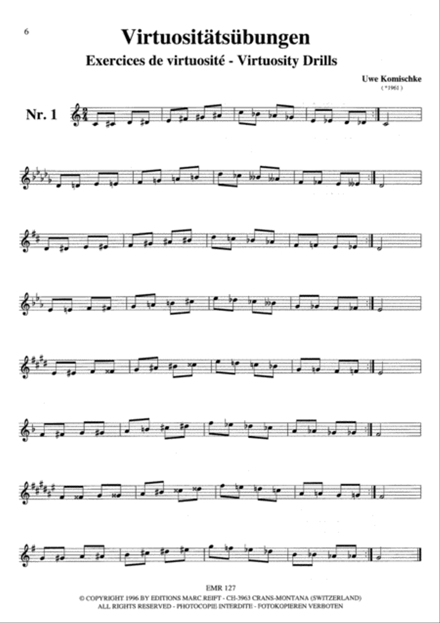 Virtuositatsubungen / Exercices de virtuosite / Virtuosity Drills
