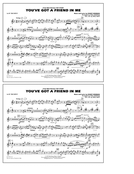 You've Got a Friend in Me (from Toy Story 2) (arr. Paul Murtha) - 1st Bb Trumpet