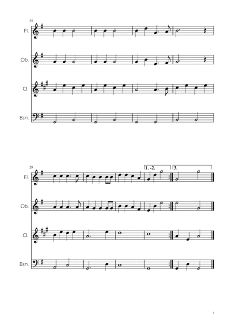 Jingle Bells - Woodwind Quartet Woodwind Quartet scores gallery preview page 3