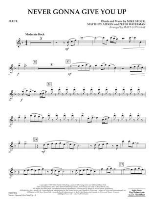 Book cover for Never Gonna Give You Up (arr. Matt Conaway) - Flute