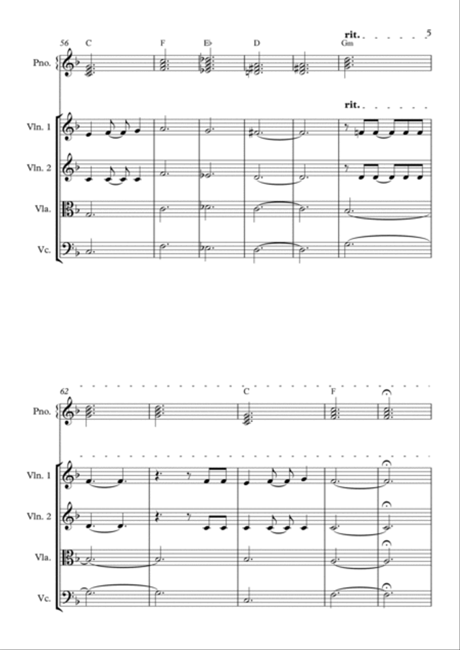 What A Wonderful World String Quartet scores gallery preview page 5