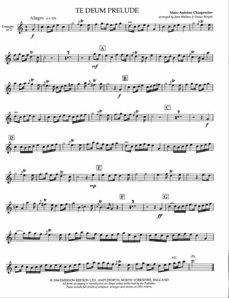 Te Deum Prelude Chamber Music scores gallery preview page 3