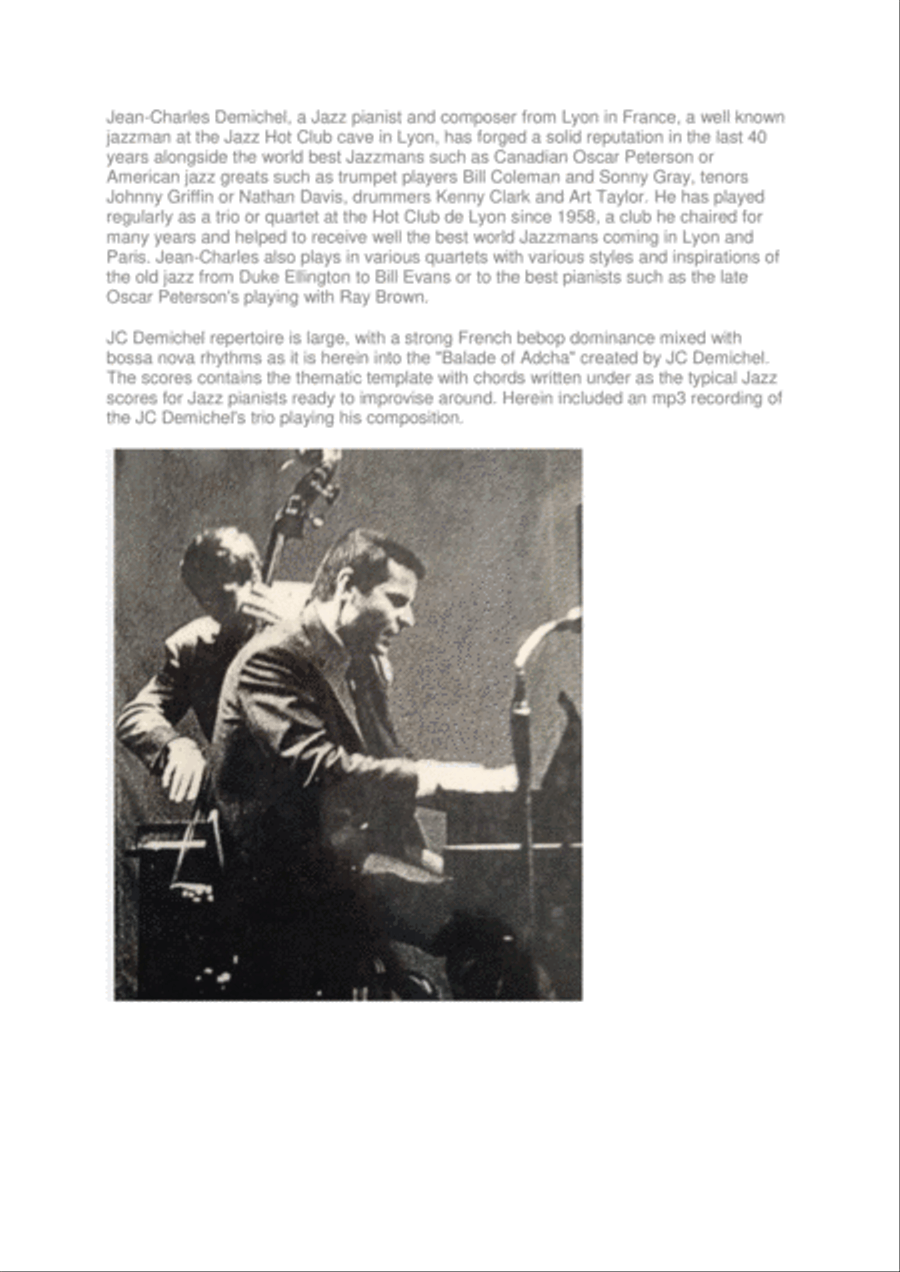 Ballade for Adcha Jazz Ensemble scores gallery preview page 1