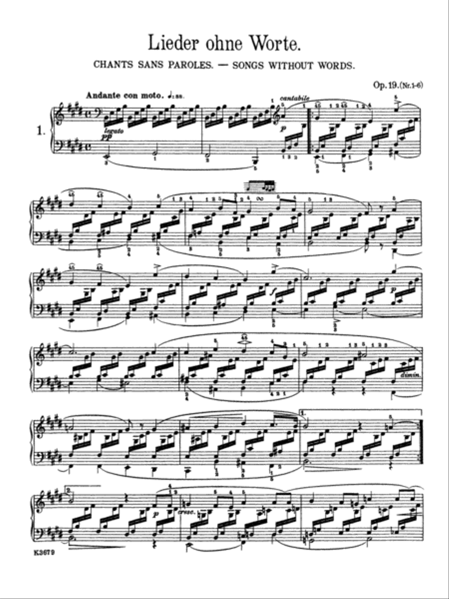 Songs without Words (Complete) and Six Children's Pieces, Op. 72 Piano Solo scores gallery preview page 4