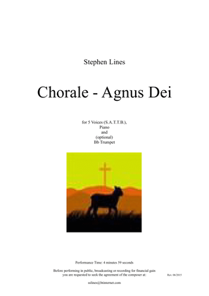 Agnus Dei for 5 Voices (SATTB), Piano and (optional) Bb Trumpet