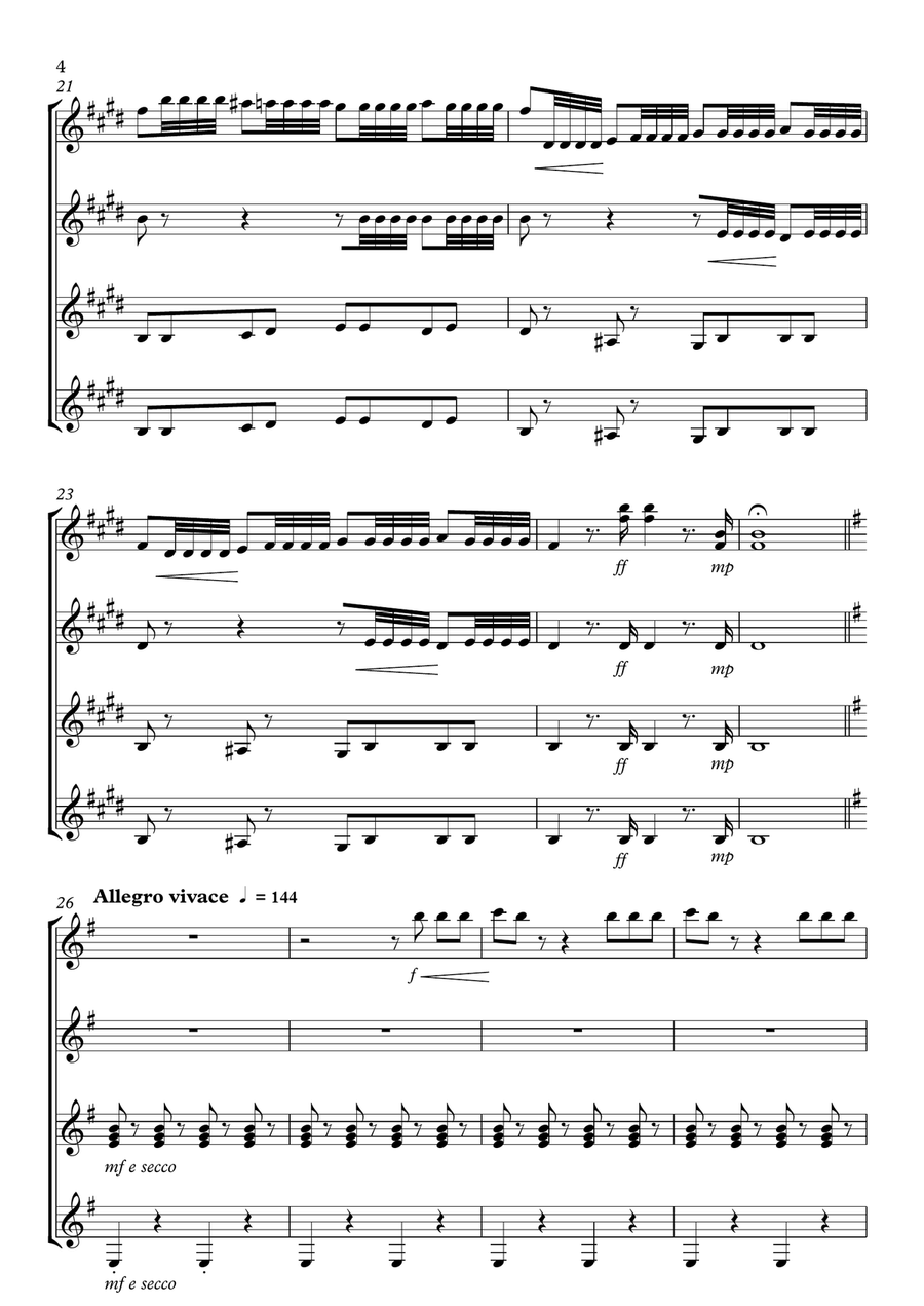 Barbiere Di Siviglia - Score Only Guitar Ensemble scores gallery preview page 4
