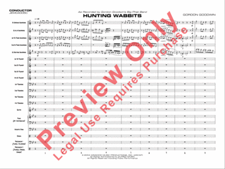 Hunting Wabbits Jazz Ensemble scores gallery preview page 28