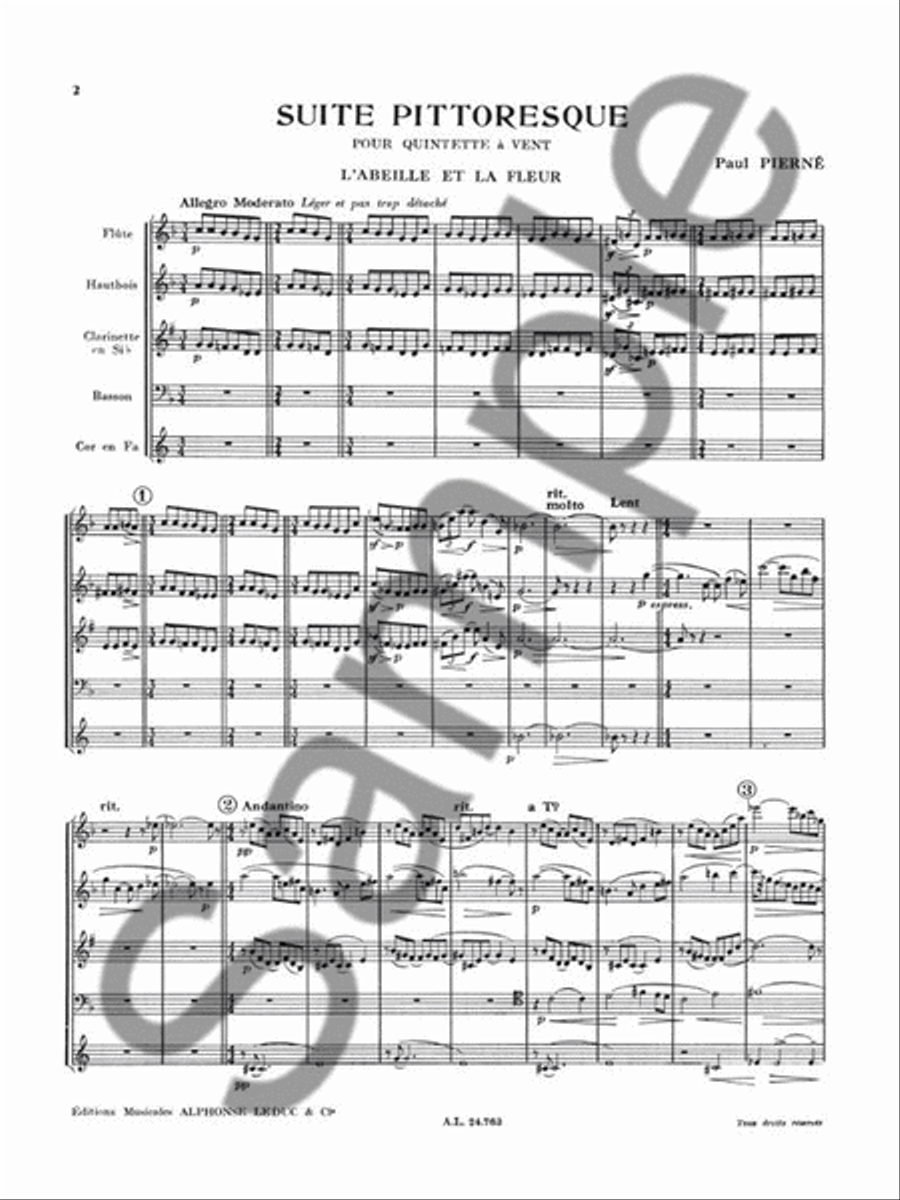 Suite Pittoresque (quintet-wind) School and Community scores gallery preview page 2