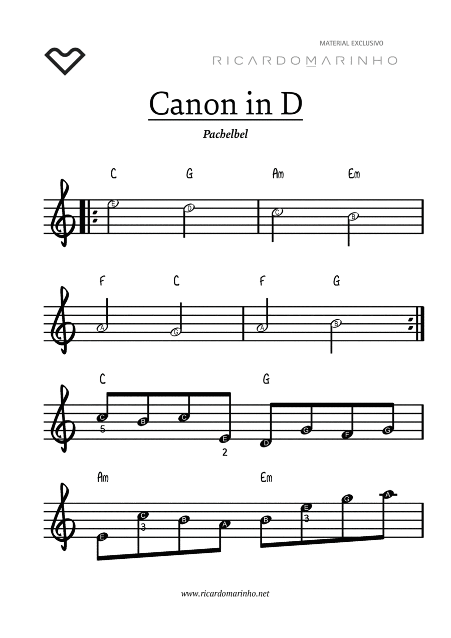 Canon in D Canon in D Piano scores gallery preview page 1