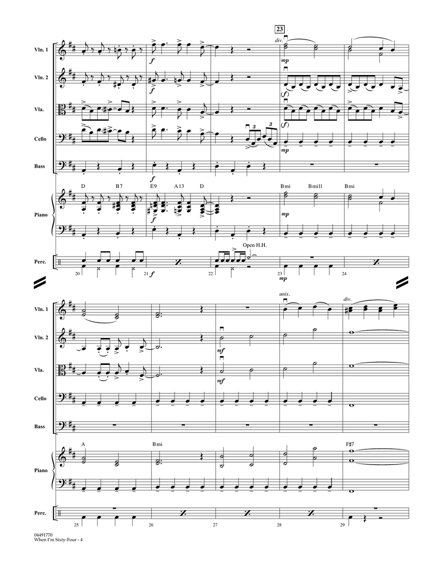When I'm Sixty-Four - Conductor Score (Full Score) String Orchestra scores gallery preview page 4