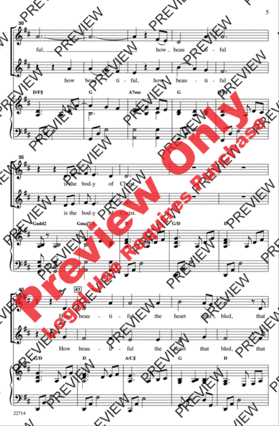 How Beautiful 2-Part scores gallery preview page 4
