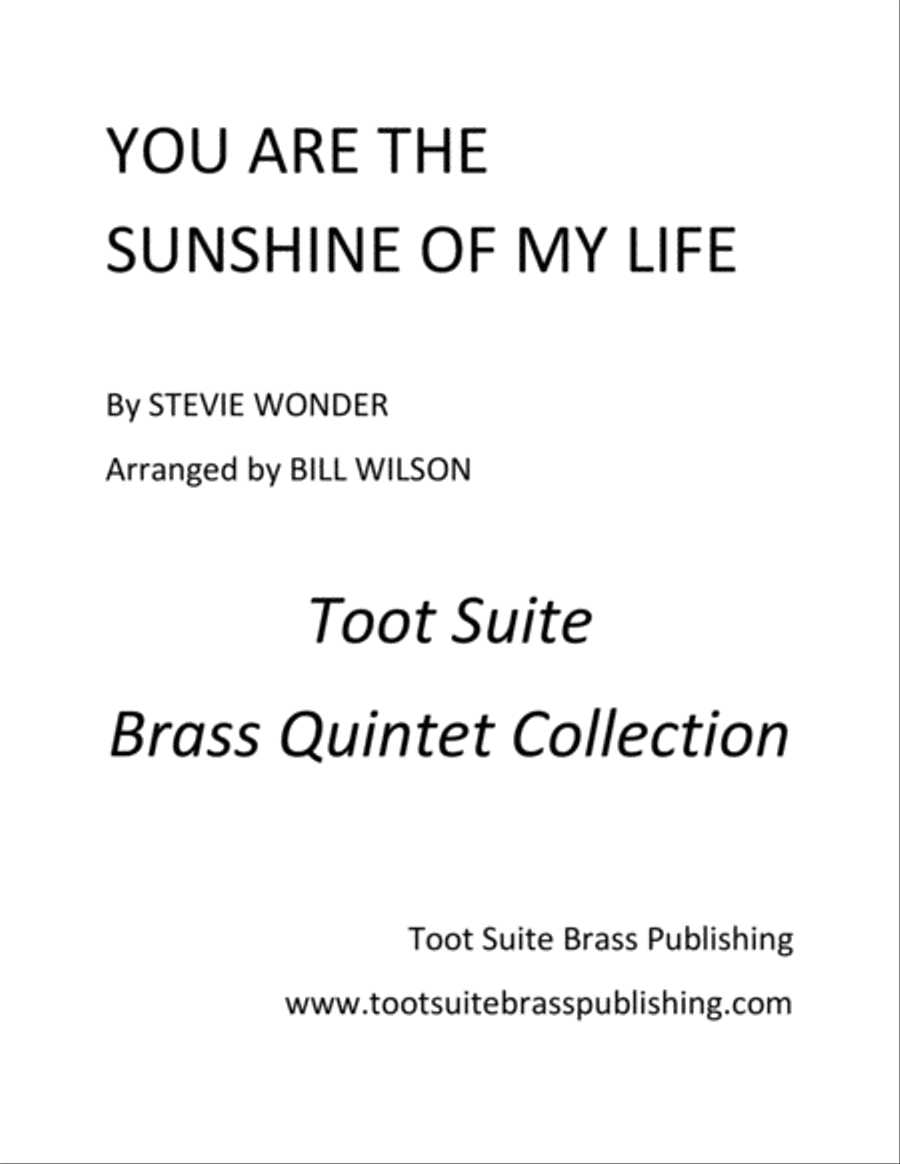 You Are The Sunshine Of My Life Brass Quintet scores gallery preview page 1
