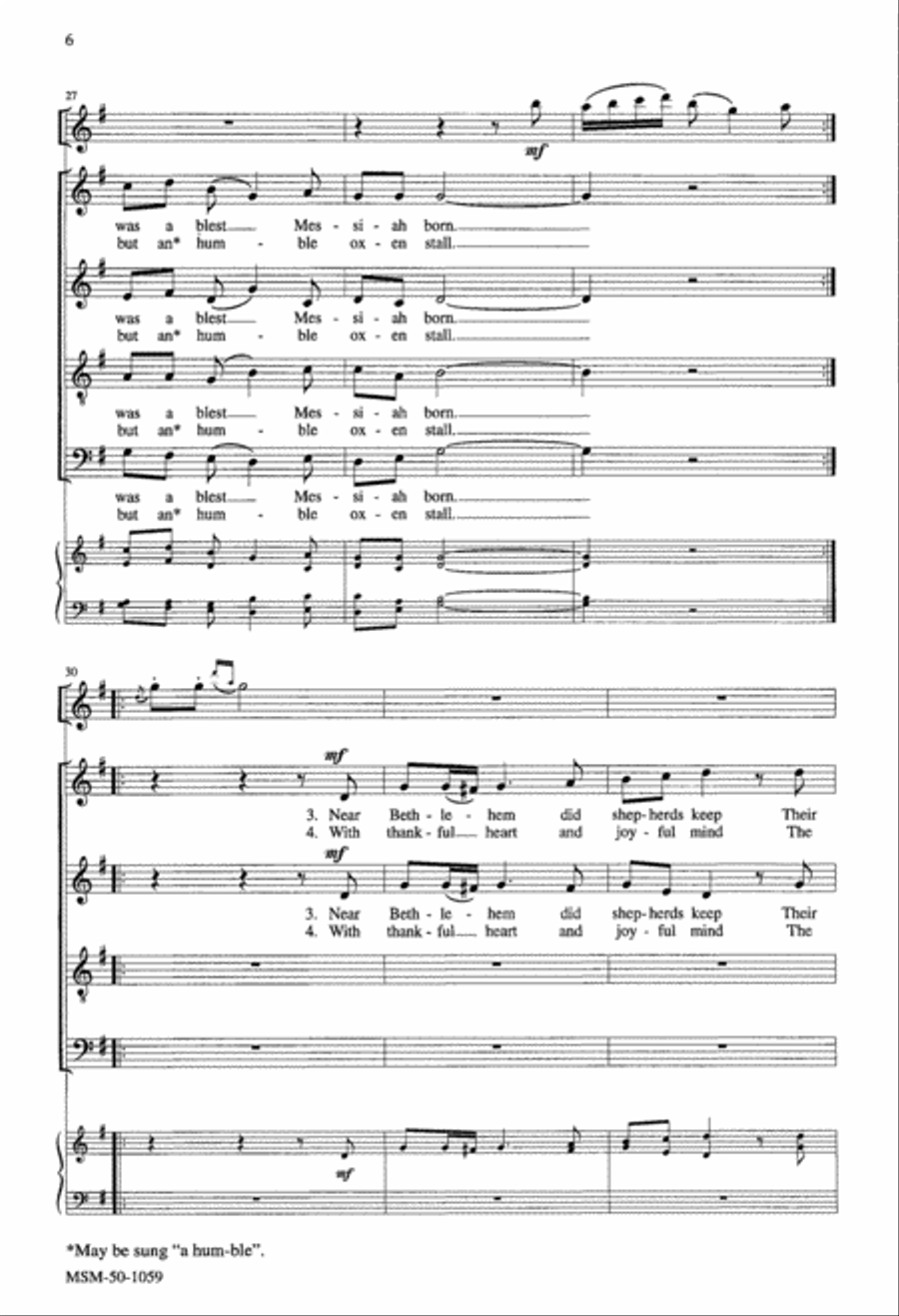 Wexford Carol 4-Part scores gallery preview page 5