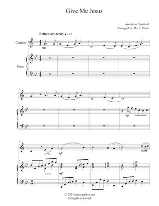 Book cover for Give Me Jesus (Clarinet-Piano)