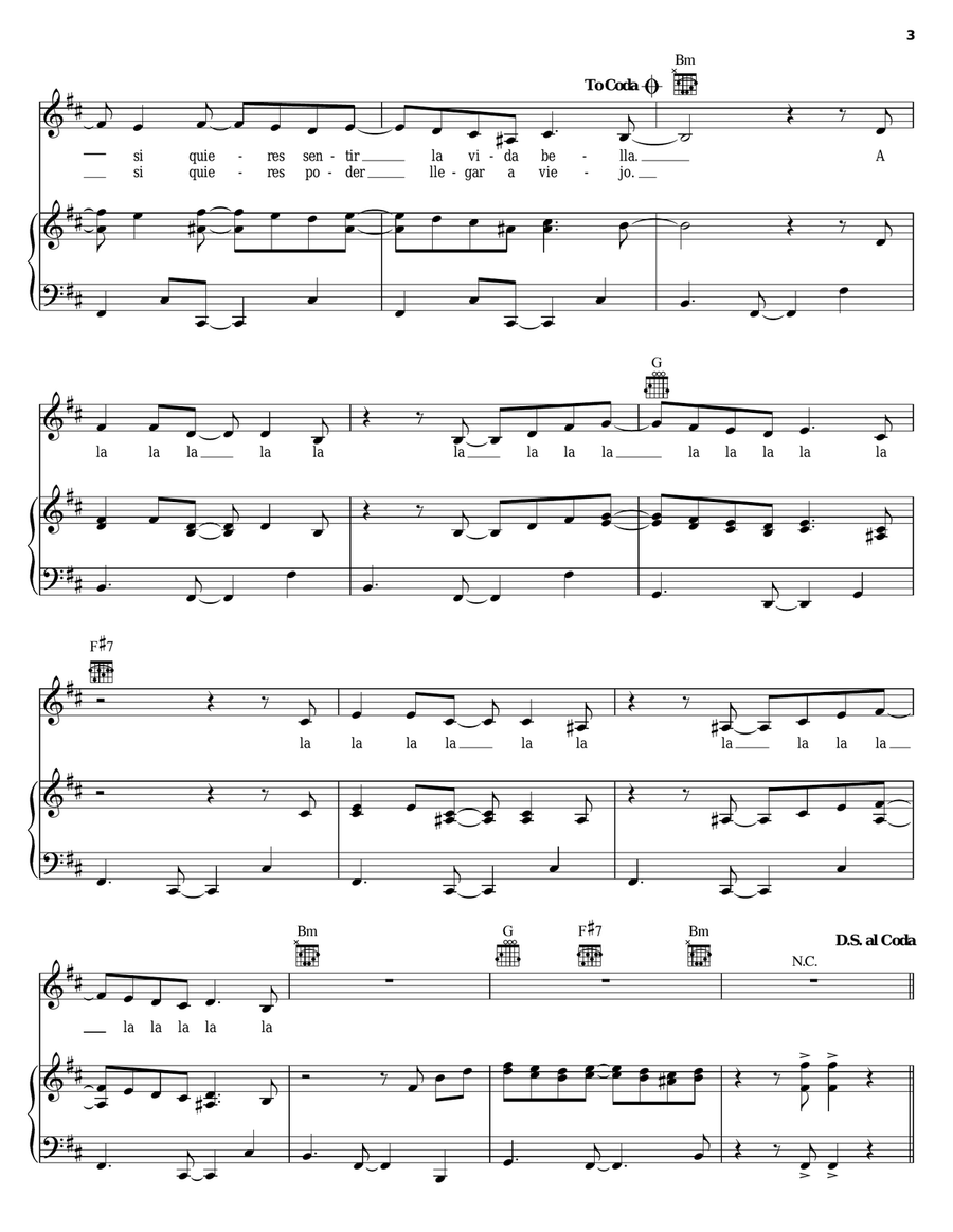 La Sopa En Botella La Sopa En Botella Piano, Vocal, Guitar scores gallery preview page 3