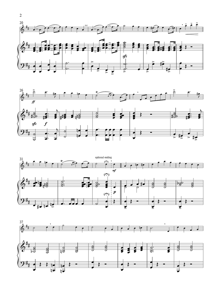 Wedding March Flute Solo scores gallery preview page 2