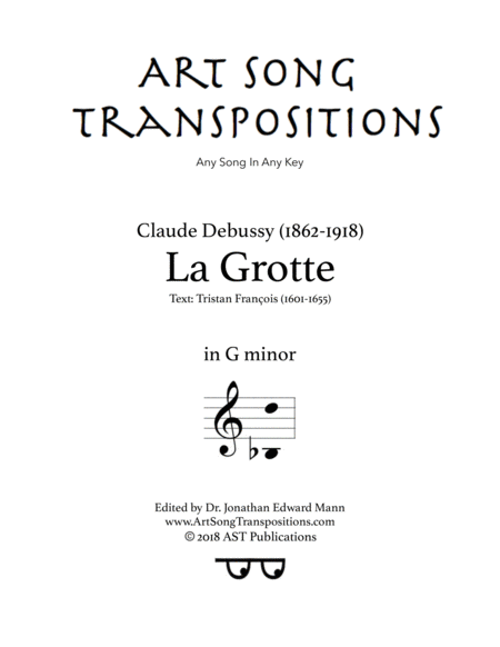 DEBUSSY: La grotte (transposed to G minor)
