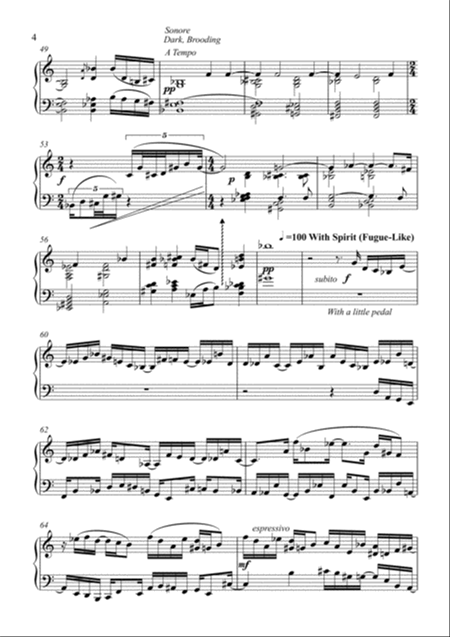 Piano Sonata No.2 Piano Solo scores gallery preview page 4
