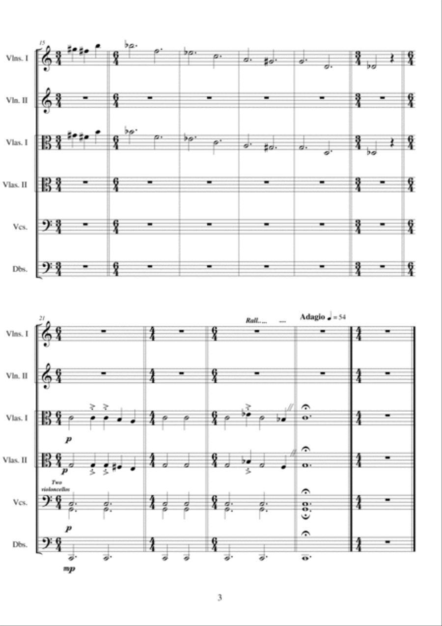 Fantasy no.1 in C - CS 265 for String orchestra String Quartet scores gallery preview page 3