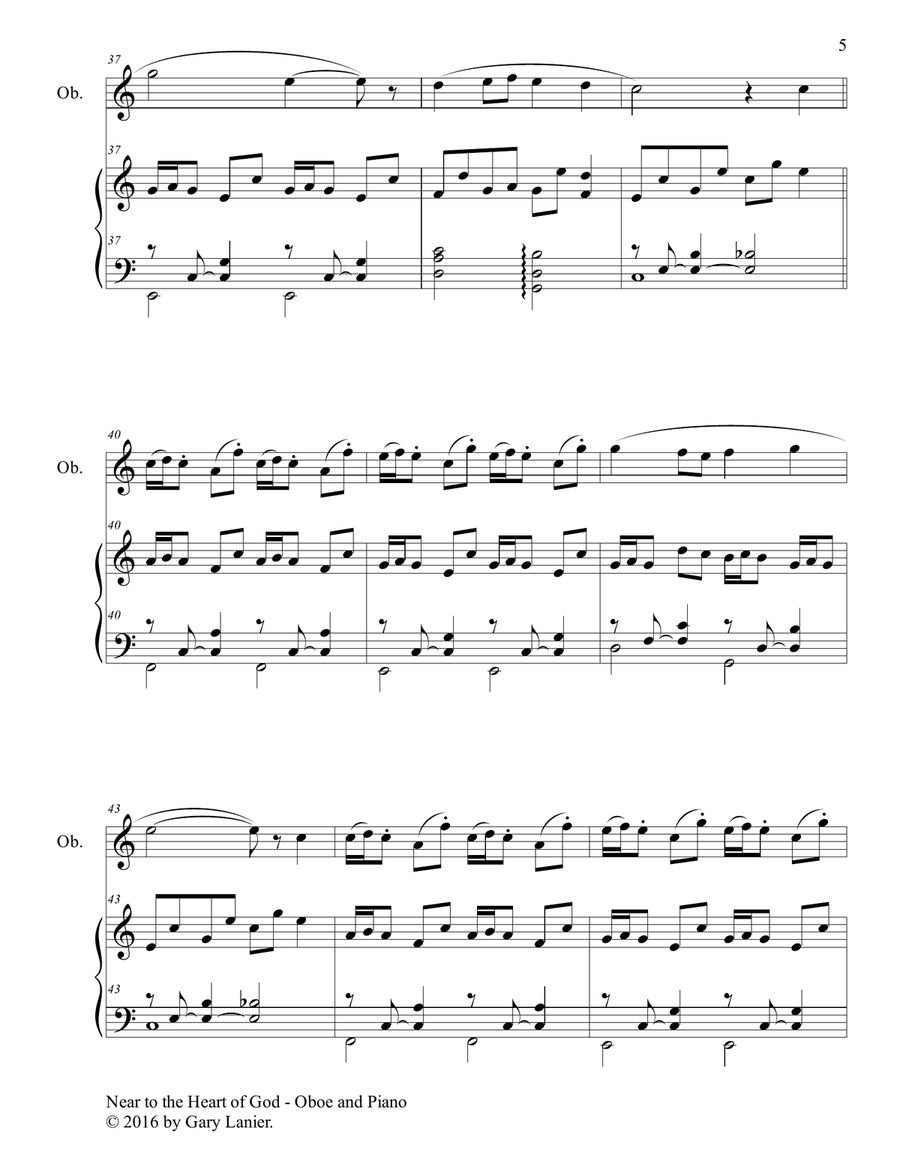 3 HYMNS OF PEACE AND COMFORT (for Oboe with Piano - Instrument Part included) Piano scores gallery preview page 6