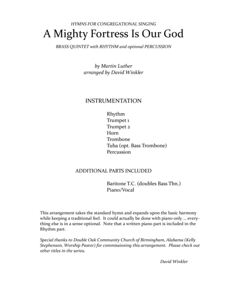 A Mighty Fortress Is Our God (hymn accompaniment) image number null