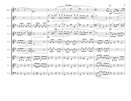 Pavane for flute choir / flute ensemble by Gabriel Faure image number null