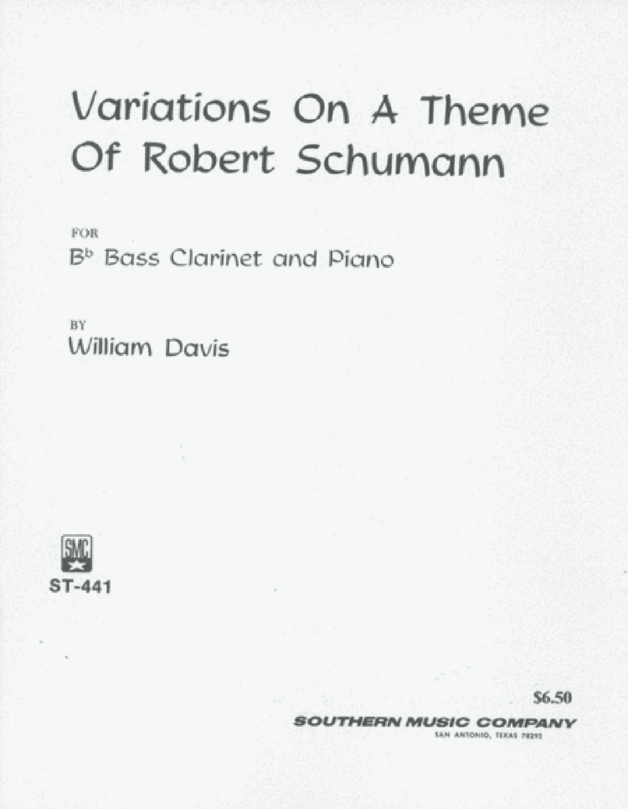 Variations on a Theme of Robert Schumann Bass Clarinet scores gallery preview page 1