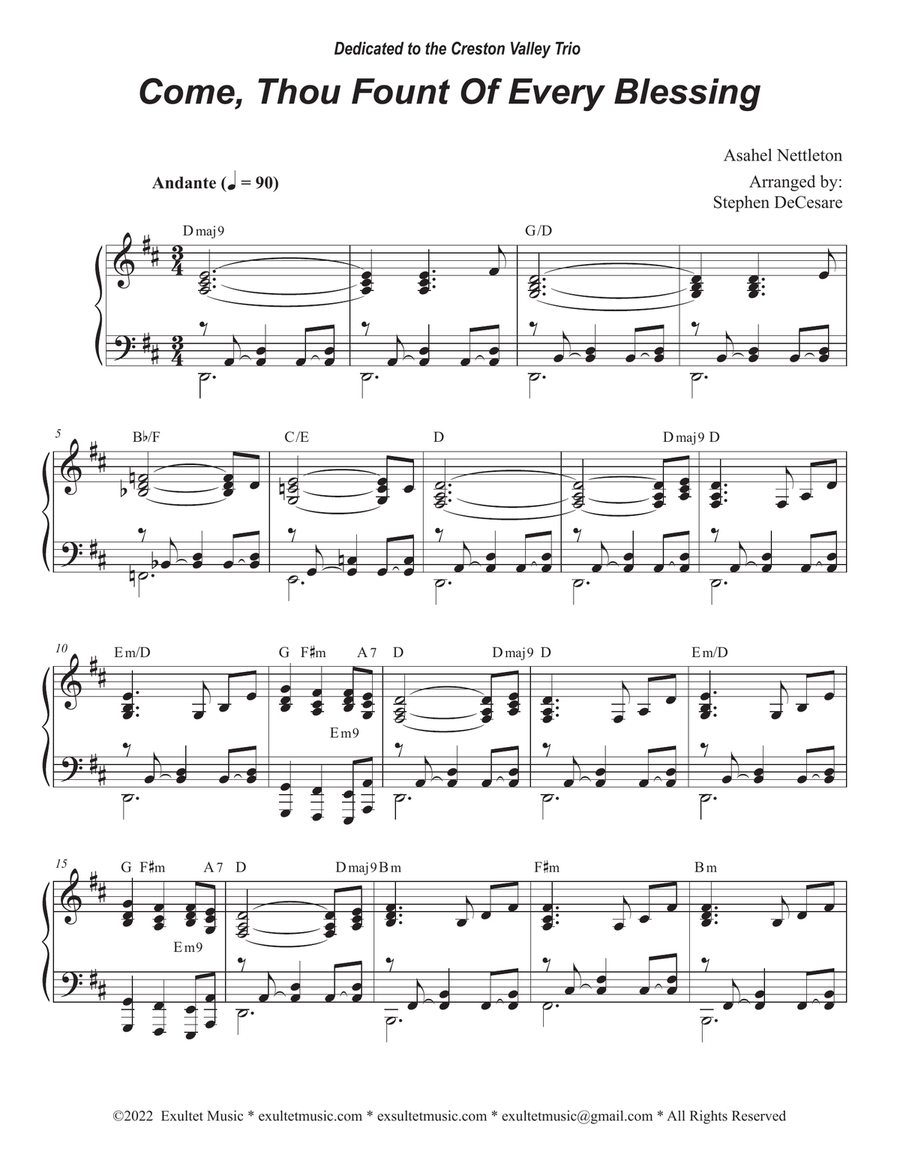 Come, Thou Fount Of Every Blessing (Duet for Violin and Viola) String Duet scores gallery preview page 5