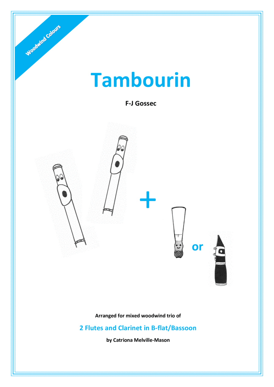 Tambourin (2 flutes & clarinet/bassoon) Woodwind Ensemble scores gallery preview page 1