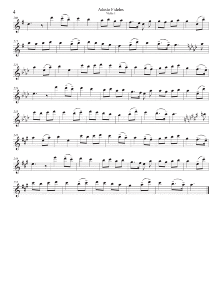 O Come, All Ye Faithful Set of Parts scores gallery preview page 4