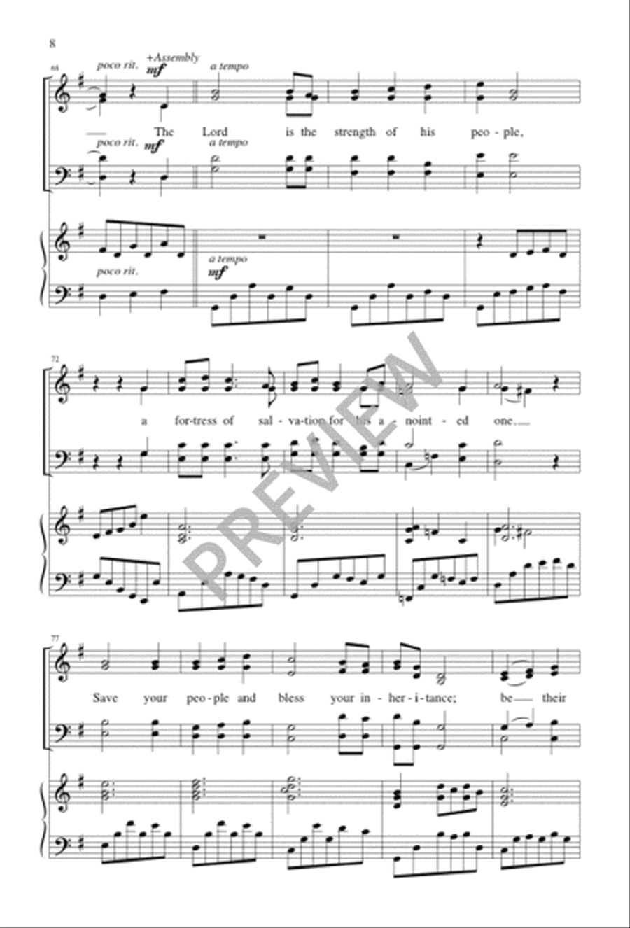 Psalm 28: The Lord Is the Strength of His People 4-Part scores gallery preview page 8