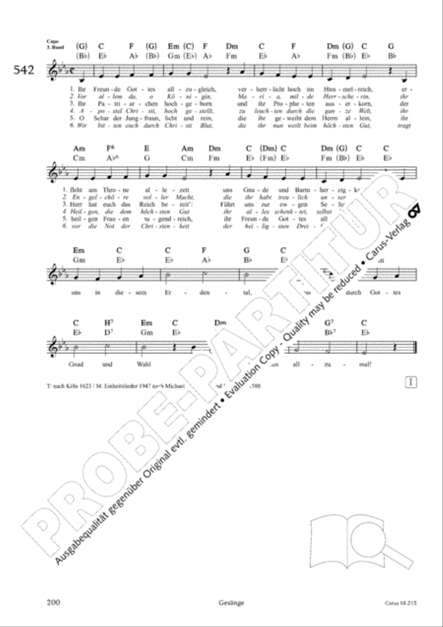 Gitarrenbuch zum Gotteslob Guitar scores gallery preview page 184