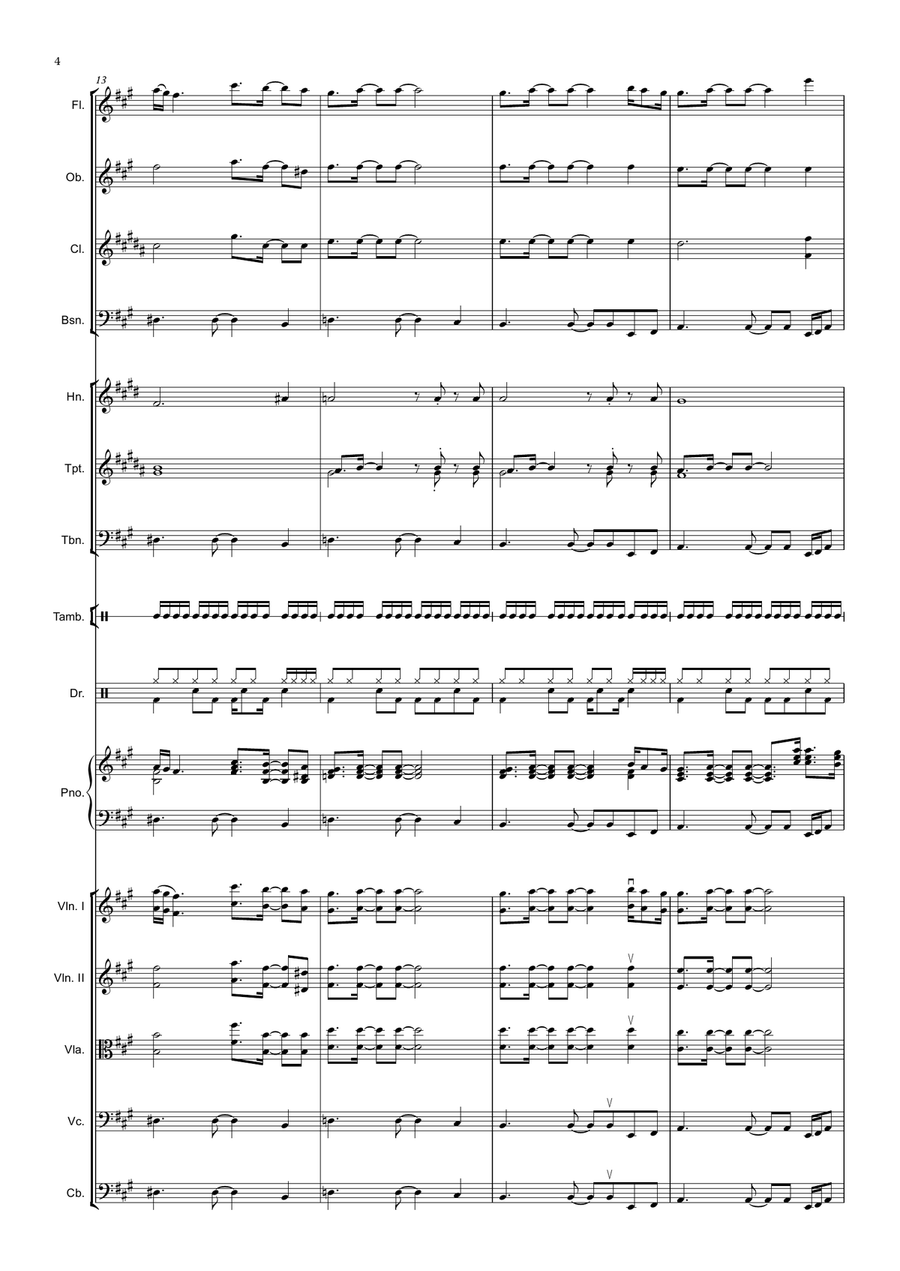 Dancing Queen Full Orchestra scores gallery preview page 4